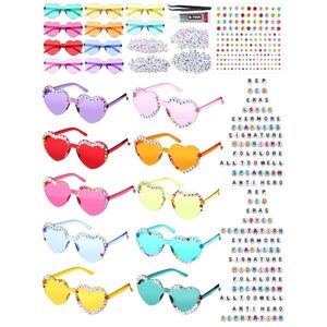 NWT‎ 20Pc DIY Friendship Heart-Shaped Sunglasses Kit